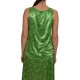 MyT Relaxed Fit Satin Floral Top-Parrot Green