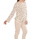 MyT Polka Dot Satin Blouse-White/Black