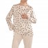 MyT Polka Dot Satin Blouse-White/Black