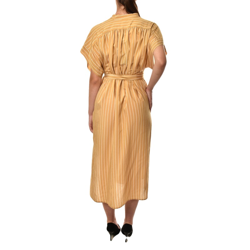 Milla Dress Maxi Striped Sleeveless-Mustard Milla Dress Maxi Striped Sleeveless-Mustard