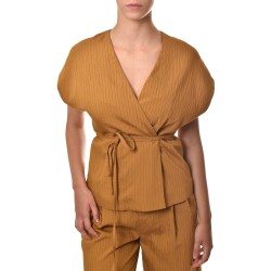 Milla Vest Striped-Caramel
