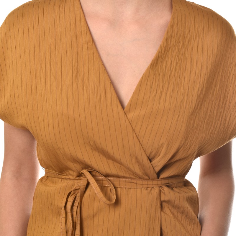 Milla Vest Striped-Caramel