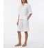 Milla Bermuda Elastic Waist Loose Fit Linen-White