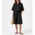 Milla Shirt Oversized Linen-Black