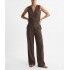 Milla Top Sleeveless-Brown