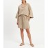 Milla Shorts With Elastic Waist-Beige