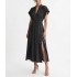 Milla Dress Maxi Sleeveless V Neck Caftan Style With Belt-Charcoal