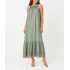Milla Dress Long Halter-Mint