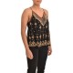 Nekane Beaded Sleeveless Top-Black