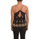 Nekane Beaded Sleeveless Top-Black