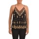 Nekane Beaded Sleeveless Top-Black
