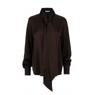 Philosophy Shirt Tie Neck-Brown