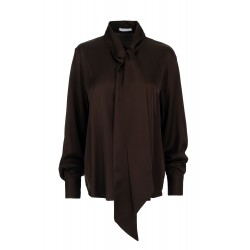 Philosophy Shirt Tie Neck-Brown