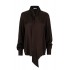 Philosophy Shirt Tie Neck-Brown
