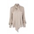 Philosophy Shirt Tie Neck-Light Taupe