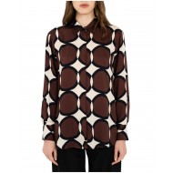 Philosophy Shirt Satin Print Long-Brown