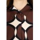 Philosophy Shirt Satin Print Long-Brown Philosophy Shirt Satin Print Long-Brown
