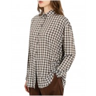 Philosophy Shirt Plaid Oversized-Check Brown