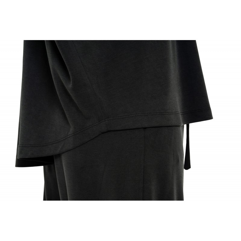 Philosophy Shirt Oversized Cupro Pique-Black Philosophy Shirt Oversized Cupro Pique-Black