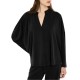 Philosophy Shirt Oversized Cupro Pique-Black Philosophy Shirt Oversized Cupro Pique-Black
