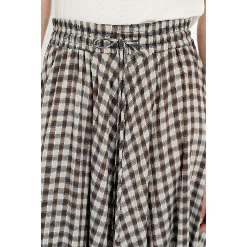 Philosophy Skirt Plaid-Check Brown Philosophy Skirt Plaid-Check Brown