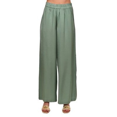 Aggel Satin Relaxed Fit Trousers-Teal
