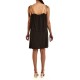 Aggel Dress Short Marocaine Crepe Grecian With Knitted Detail-Dark Grey Aggel Dress Short Marocaine Crepe Grecian With Knitted Detail-Dark Grey