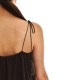 Aggel Dress Short Marocaine Crepe Grecian With Knitted Detail-Dark Grey Aggel Dress Short Marocaine Crepe Grecian With Knitted Detail-Dark Grey