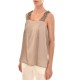 Aggel Satin Top With Knitted Shoulders-Elephant Aggel Satin Top With Knitted Shoulders-Elephant