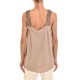 Aggel Satin Top With Knitted Shoulders-Elephant Aggel Satin Top With Knitted Shoulders-Elephant
