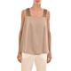 Aggel Satin Top With Knitted Shoulders-Elephant Aggel Satin Top With Knitted Shoulders-Elephant