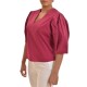 Aggel V-Neck Puffed Sleeved T-Shirt-Orchid Flower Aggel V-Neck Puffed Sleeved T-Shirt-Orchid Flower
