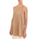 Aggel Sleeveless Long Top-Tan
