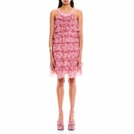We Are Chiffon Short Dress With Ruffles-Pink Cactus