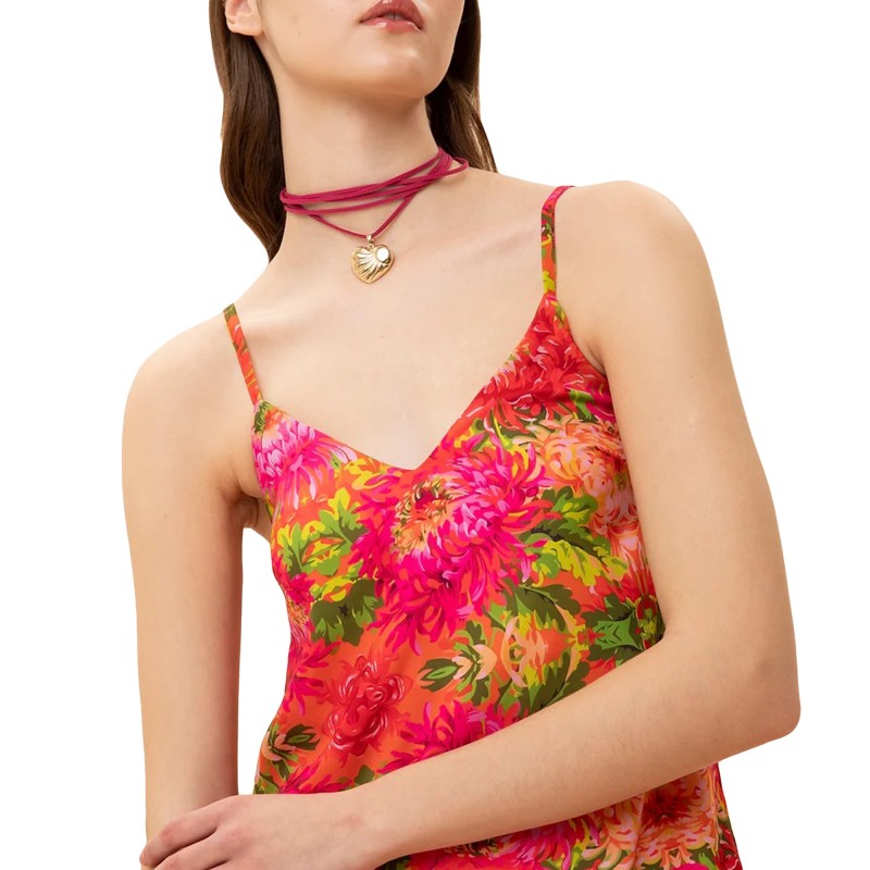 We Are Lingerie Tiered Printed Maxi Dress-Floral