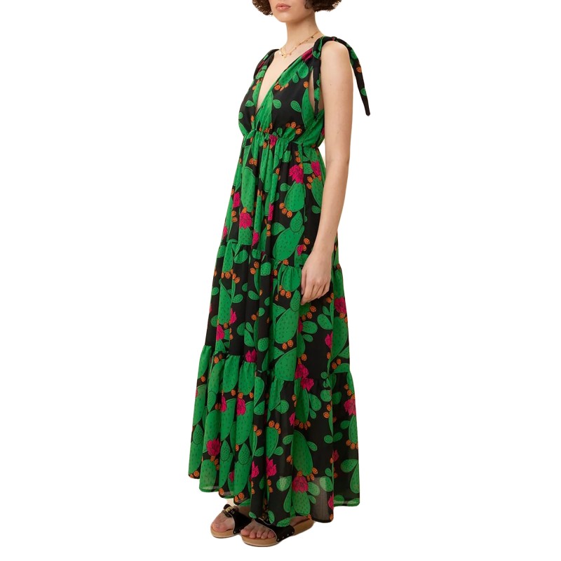 We Are Maxi Tiered Patterned Dress-Fragkosyka