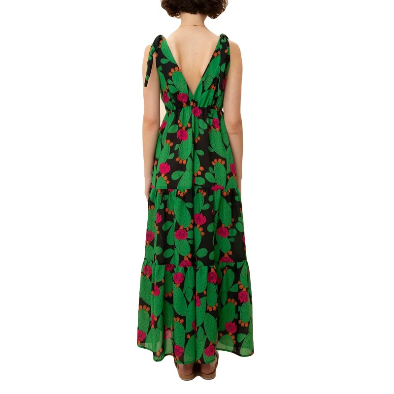 We Are Maxi Tiered Patterned Dress-Fragkosyka