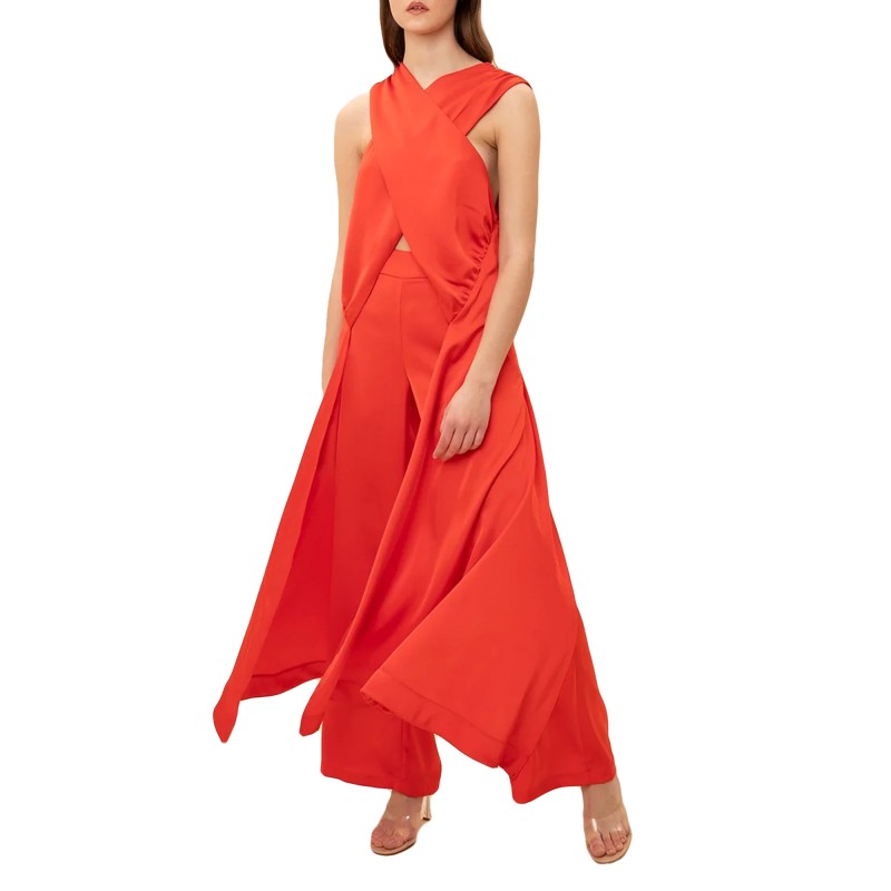 We Are X-Bust Tunic In Relaxed Fit-Pyro Red