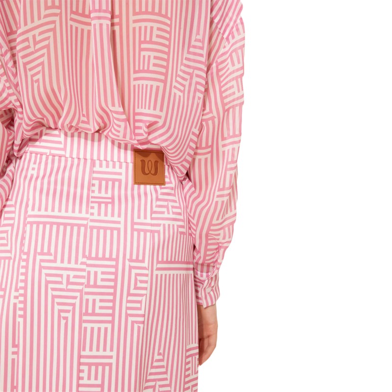 We_Are Skirt Midi Logo Stripes-Pink We_Are Skirt Midi Logo Stripes-Pink