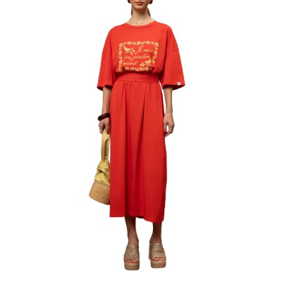 We_Are Dress Oversized Maxi T-Shirt-Red