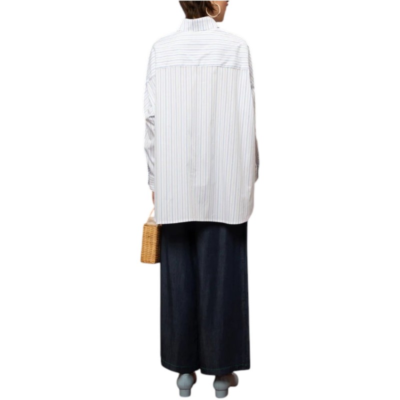 We_Are Shirt Oversized Striped-White We_Are Shirt Oversized Striped-White