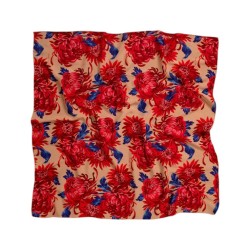 We_Are Scarf Chiffon-Beige Chrysanthema