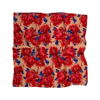 We_Are Scarf Chiffon-Beige Chrysanthema