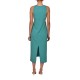 Aggel Long Satin Dress With Embroidery Waist Wraps-Teal Aggel Long Satin Dress With Embroidery Waist Wraps-Teal