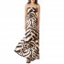 Aggel Dress Maxi With Knit Details-Animal Print