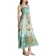 Aggel Dress Midi With Silk And Knit Details-Multicolored Teal