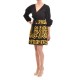Twins Fantasy Short Gold Embroidery Dress-Black/Gold