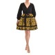 Twins Fantasy Short Gold Embroidery Dress-Black/Gold
