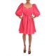 Twins Fantasy Short Dress With Waist Bow-Fuchsia