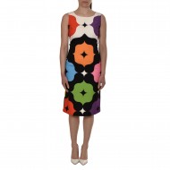 Twins Fantasy Rainbow Patterned Vintage Dress-Diamond Rainbow